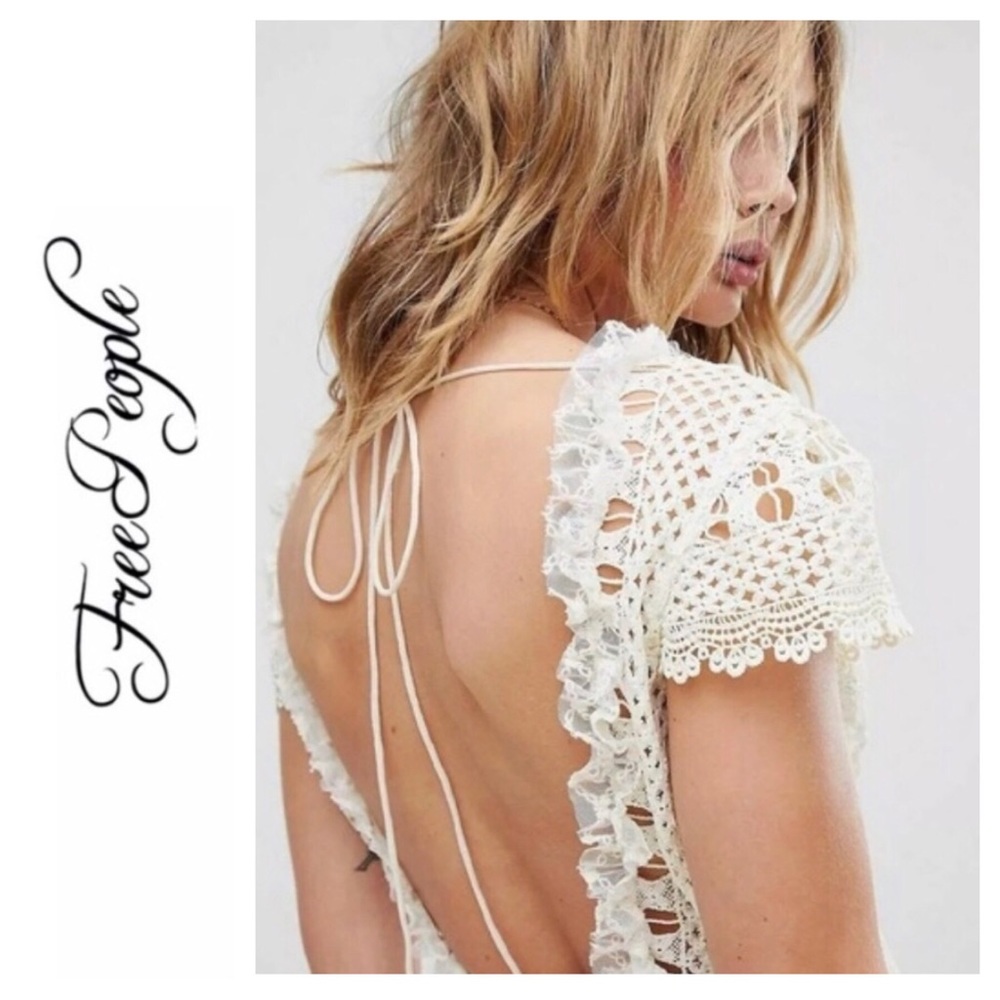 🦋NWT Free People Chloe Lace Crocheted Jumpsuit🦋